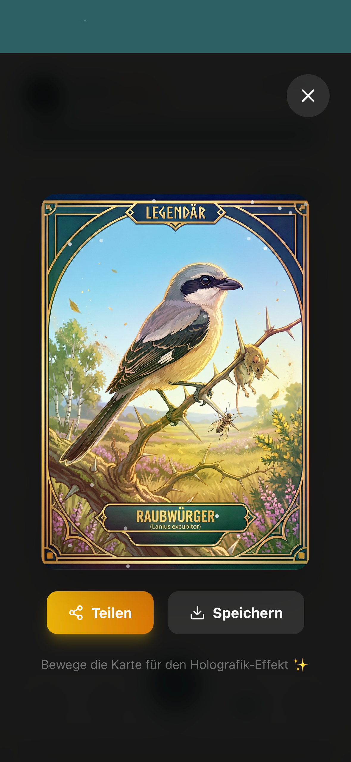 Legendäre Raubwürger Karte